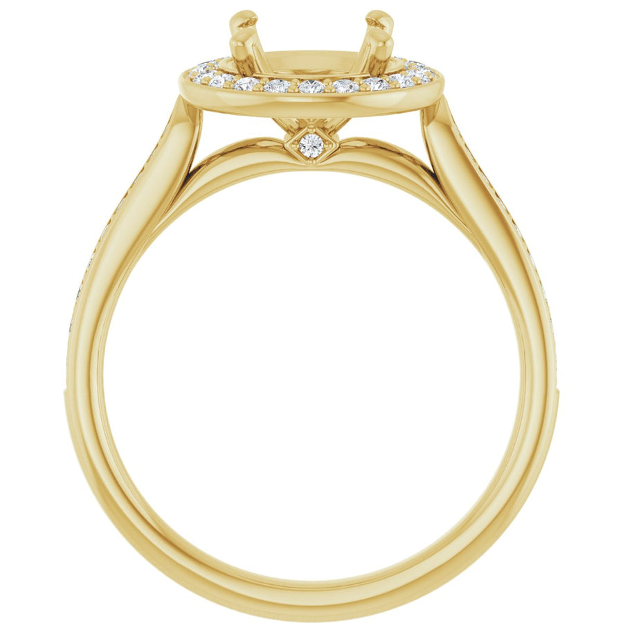Round Halo-Style Engagement Ring Semi-Mount - gallery - Series 123615
