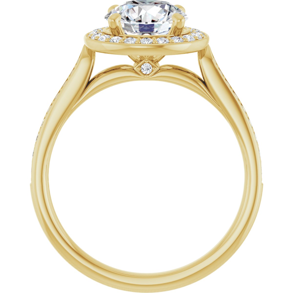 Round Halo-Style Engagement Ring Semi-Mount - gallery - Series 123615