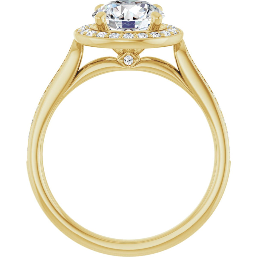 Round Halo-Style Engagement Ring Semi-Mount - gallery - Series 123615