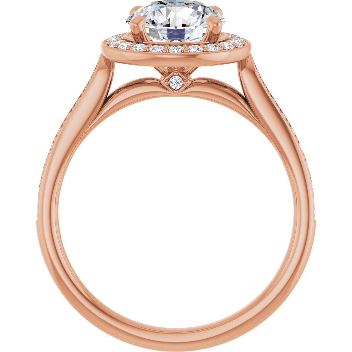 Round Halo-Style Engagement Ring Semi-Mount - gallery - Series 123615