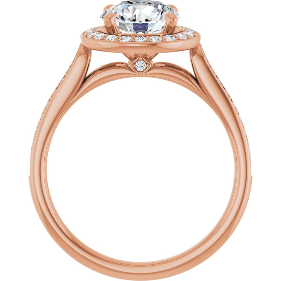 Round Halo-Style Engagement Ring Semi-Mount - gallery - Series 123615