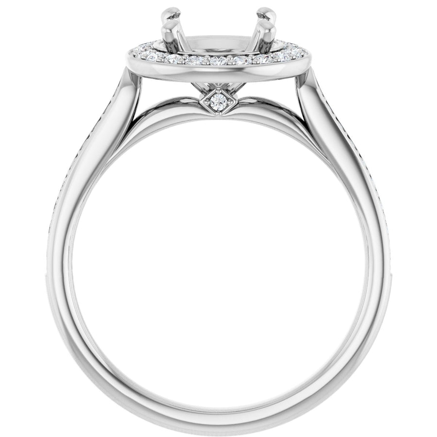 Round Halo-Style Engagement Ring Semi-Mount - gallery - Series 123615