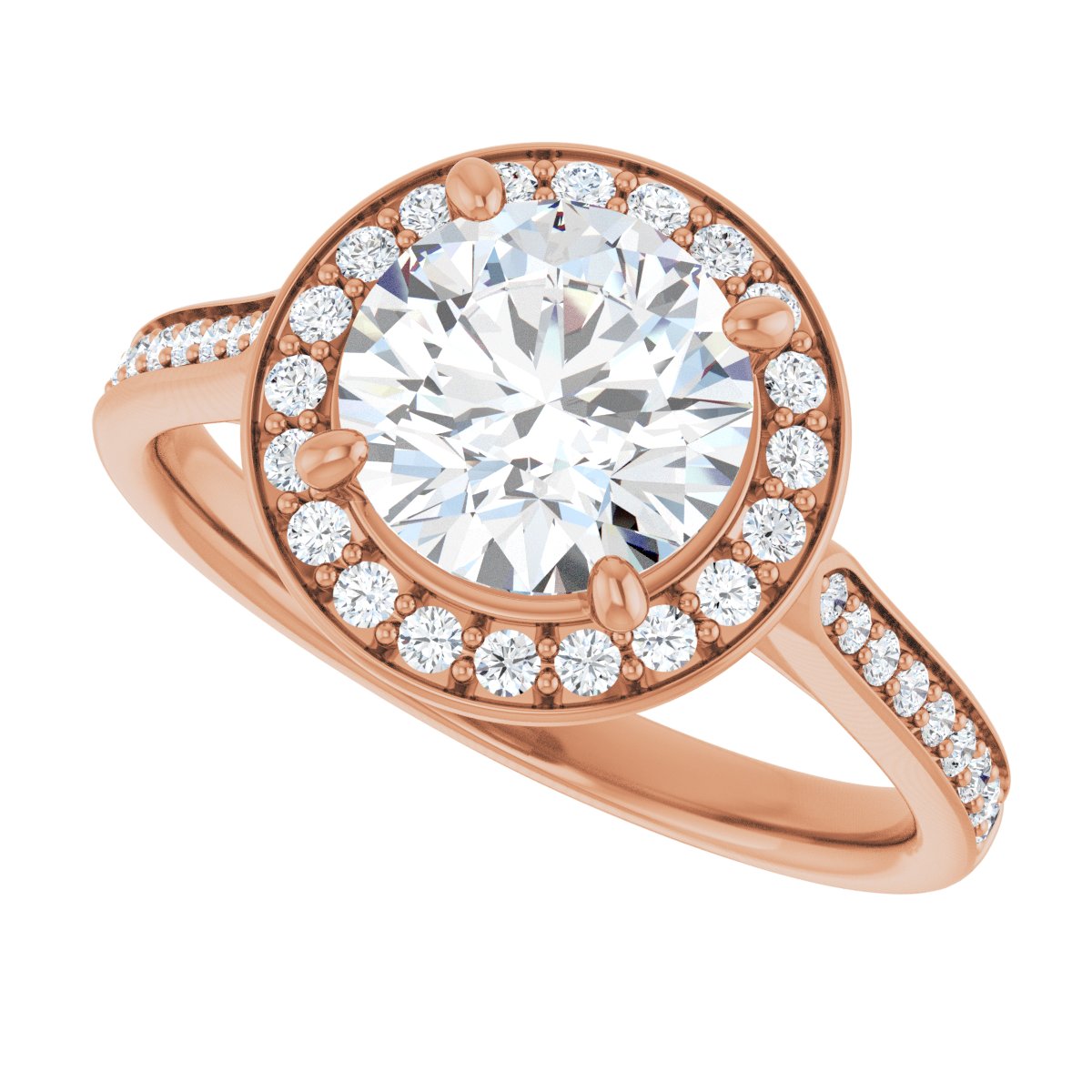 Round Halo-Style Engagement Ring Semi-Mount - gallery - Series 123615