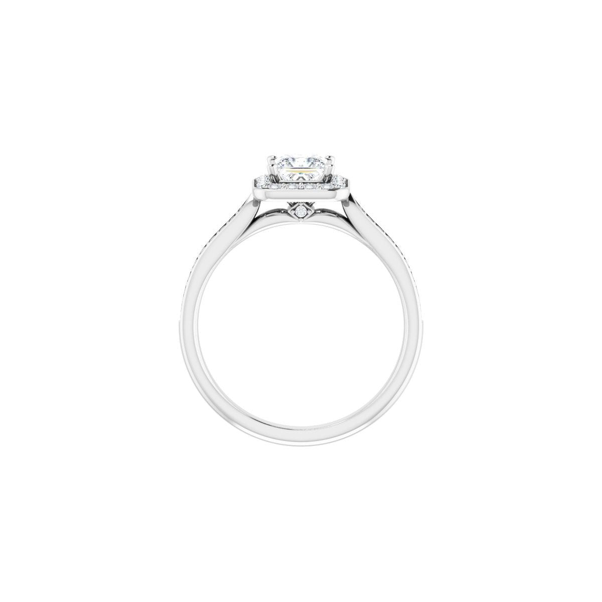 Square Halo-Style Engagement Ring Semi-Mount - gallery - Series 123615