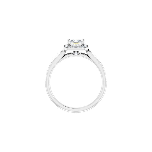 Square Halo-Style Engagement Ring Semi-Mount - gallery - Series 123615