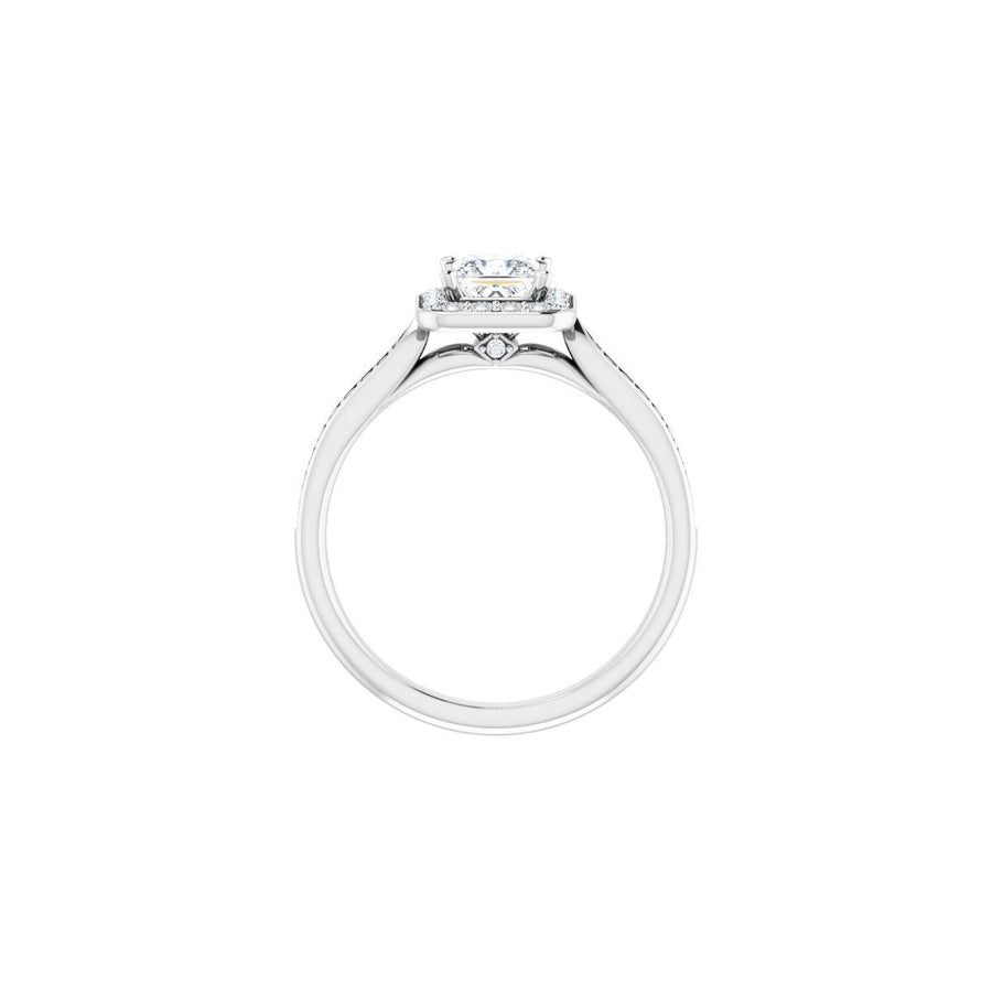 Square Halo-Style Engagement Ring Semi-Mount - gallery - Series 123615