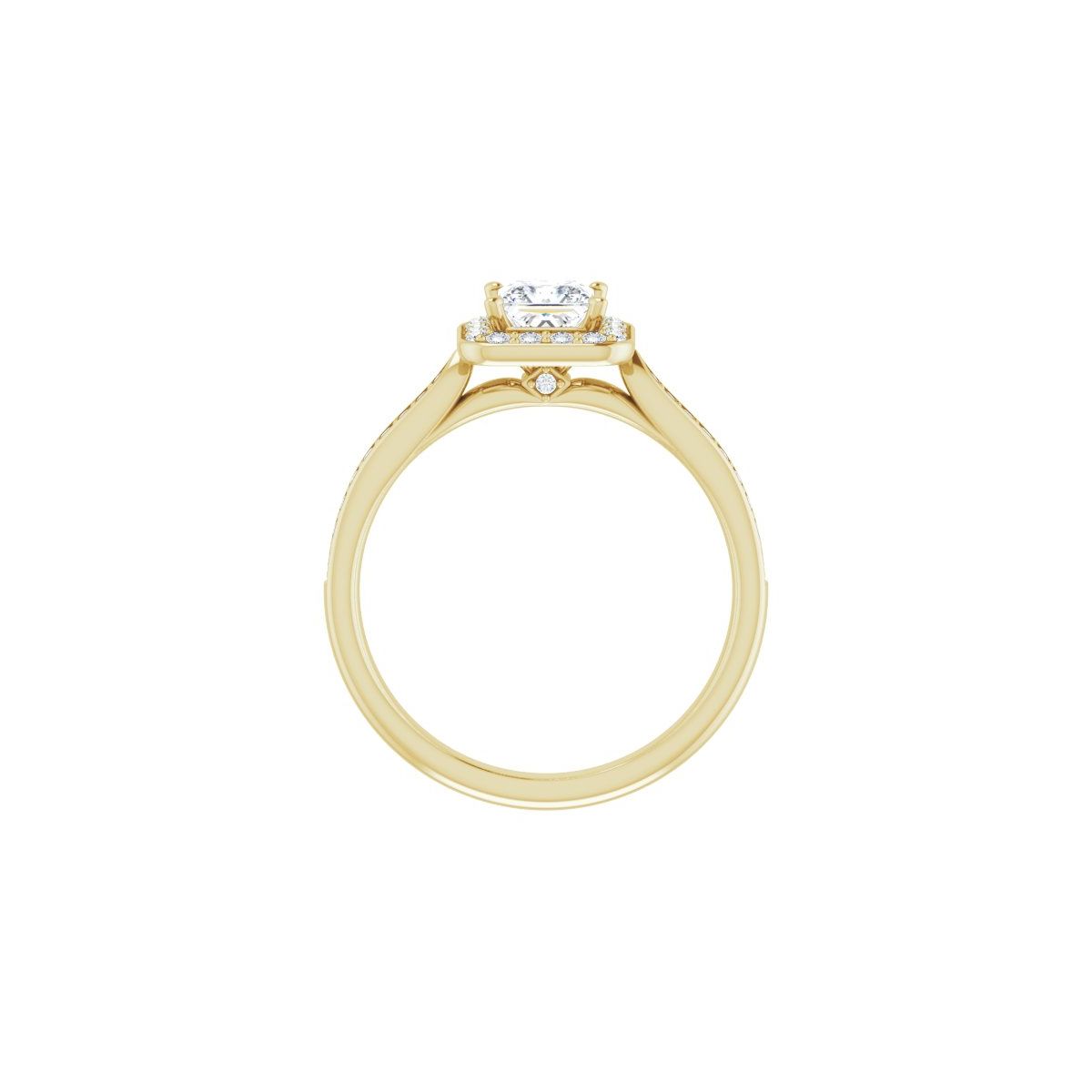 Square Halo-Style Engagement Ring Semi-Mount - gallery - Series 123615