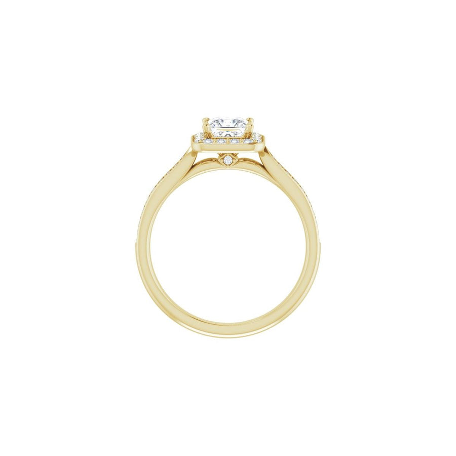 Square Halo-Style Engagement Ring Semi-Mount - gallery - Series 123615