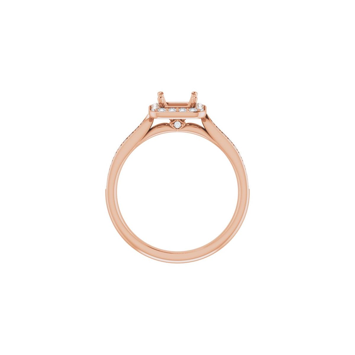 Square Halo-Style Engagement Ring Semi-Mount - gallery - Series 123615