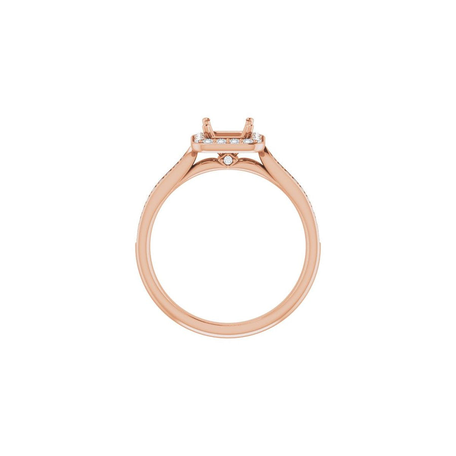 Square Halo-Style Engagement Ring Semi-Mount - gallery - Series 123615