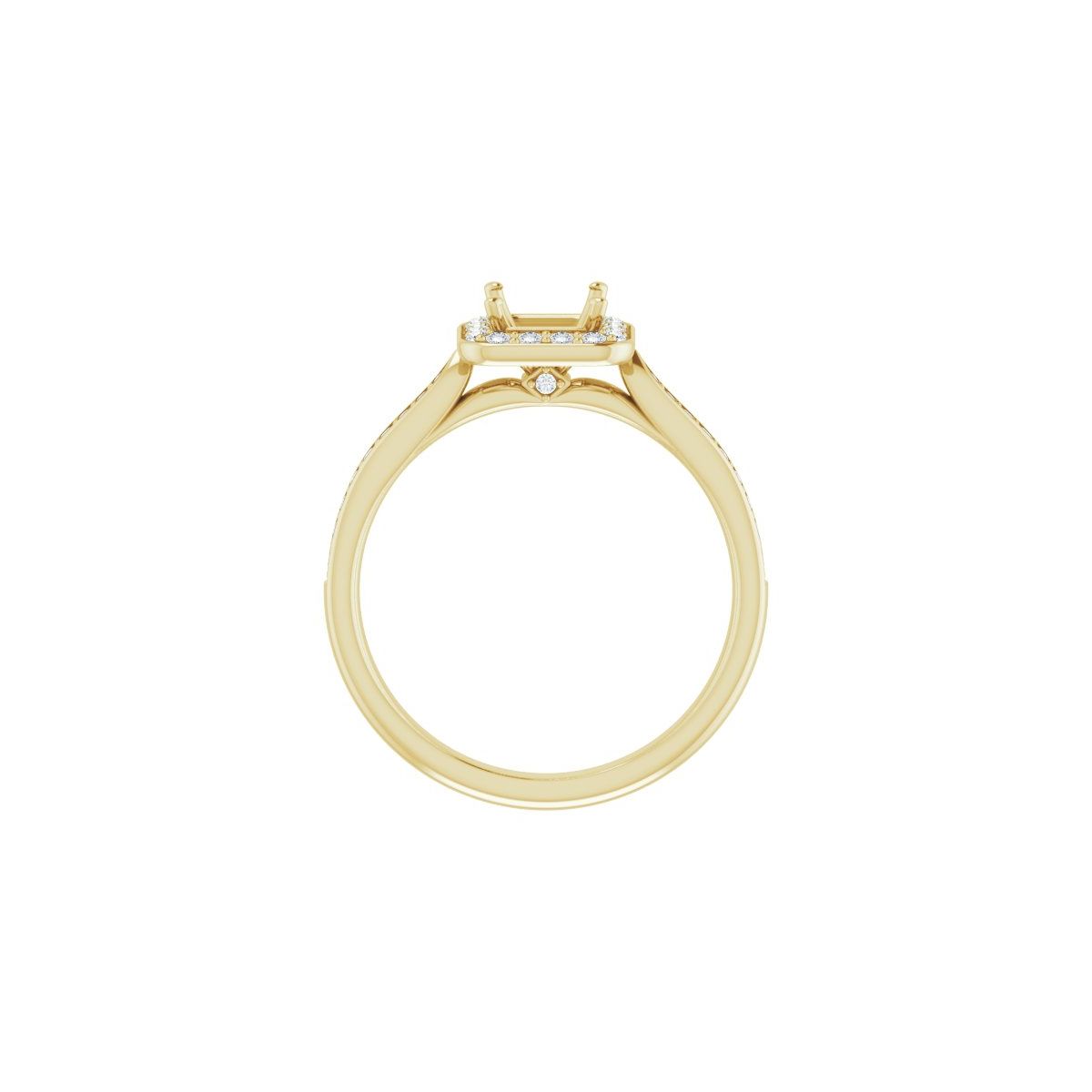 Square Halo-Style Engagement Ring Semi-Mount - gallery - Series 123615