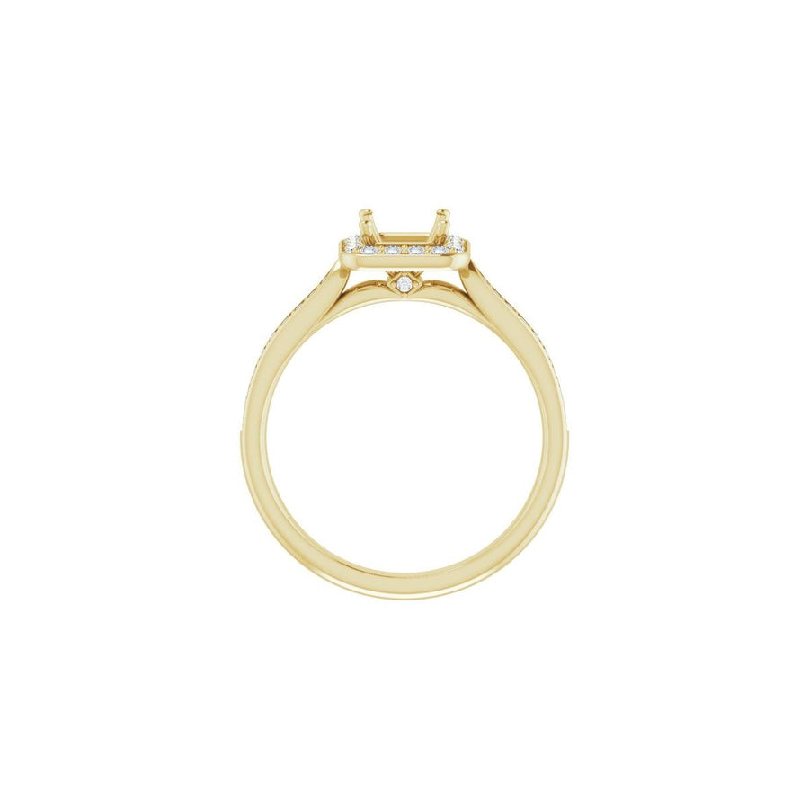 Square Halo-Style Engagement Ring Semi-Mount - gallery - Series 123615