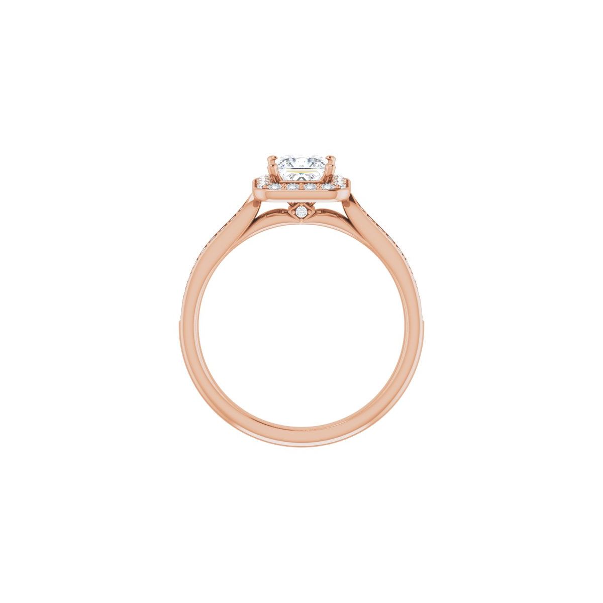 Square Halo-Style Engagement Ring Semi-Mount - gallery - Series 123615