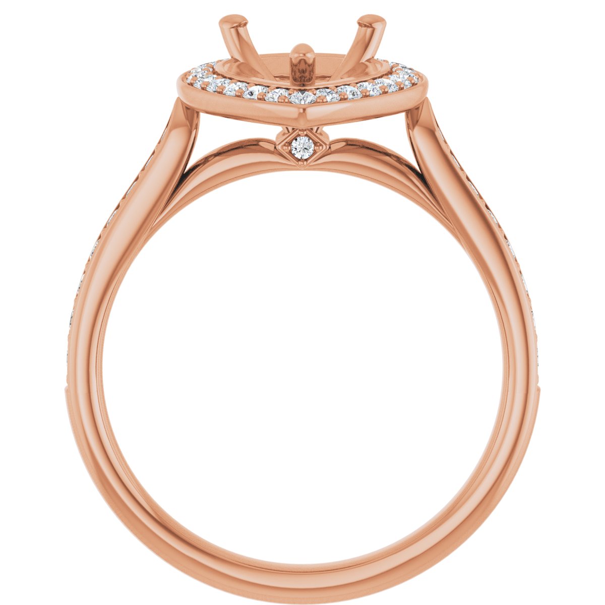 Pear Halo-Style Engagement Ring Semi-Mount - gallery - Series 123615