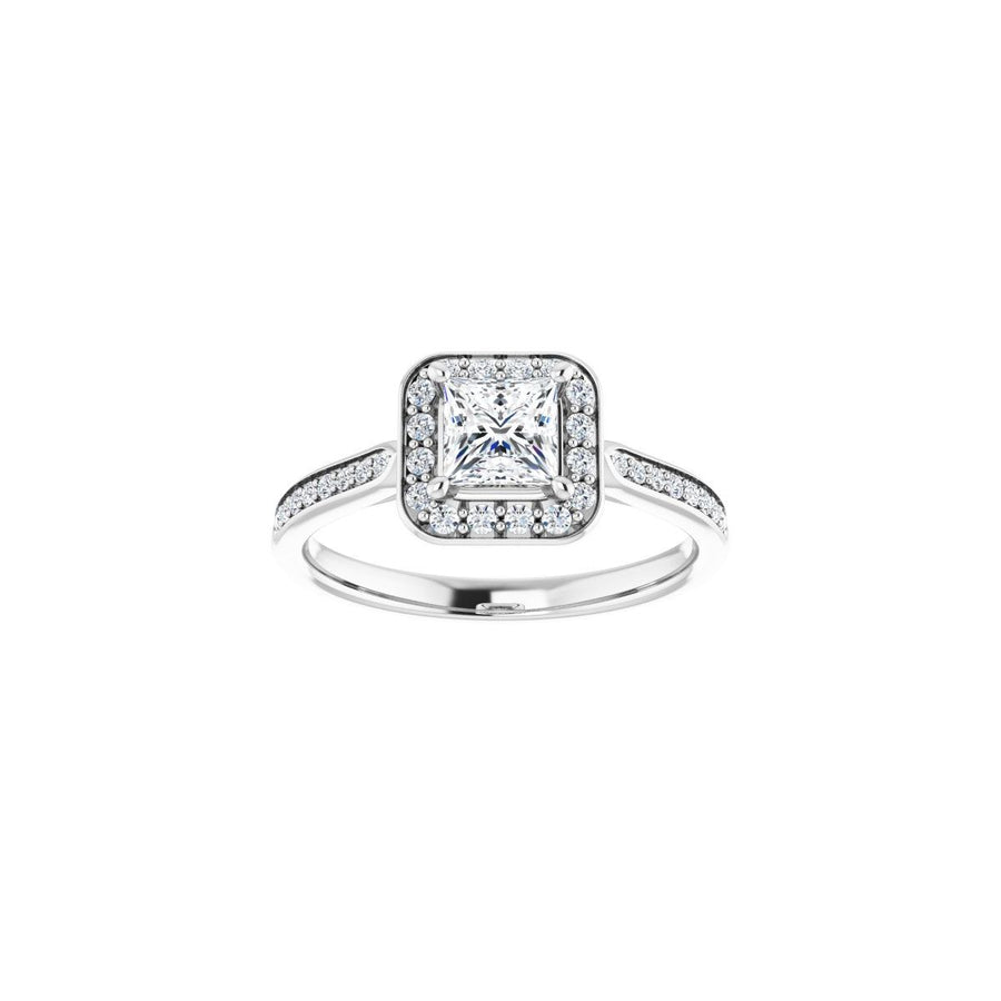 Square Halo-Style Engagement Ring Semi-Mount - gallery - Series 123615