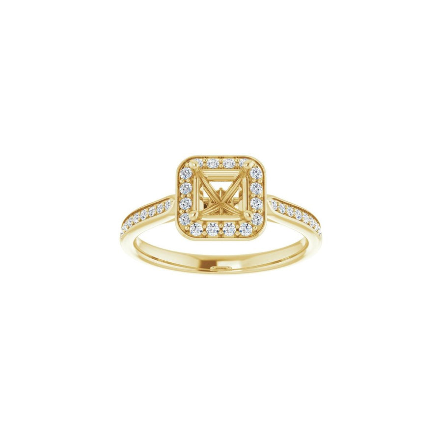 Square Halo-Style Engagement Ring Semi-Mount - gallery - Series 123615