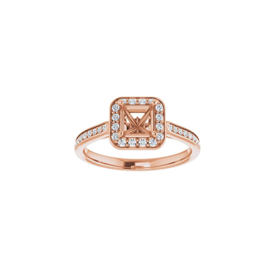 Square Halo-Style Engagement Ring Semi-Mount - gallery - Series 123615