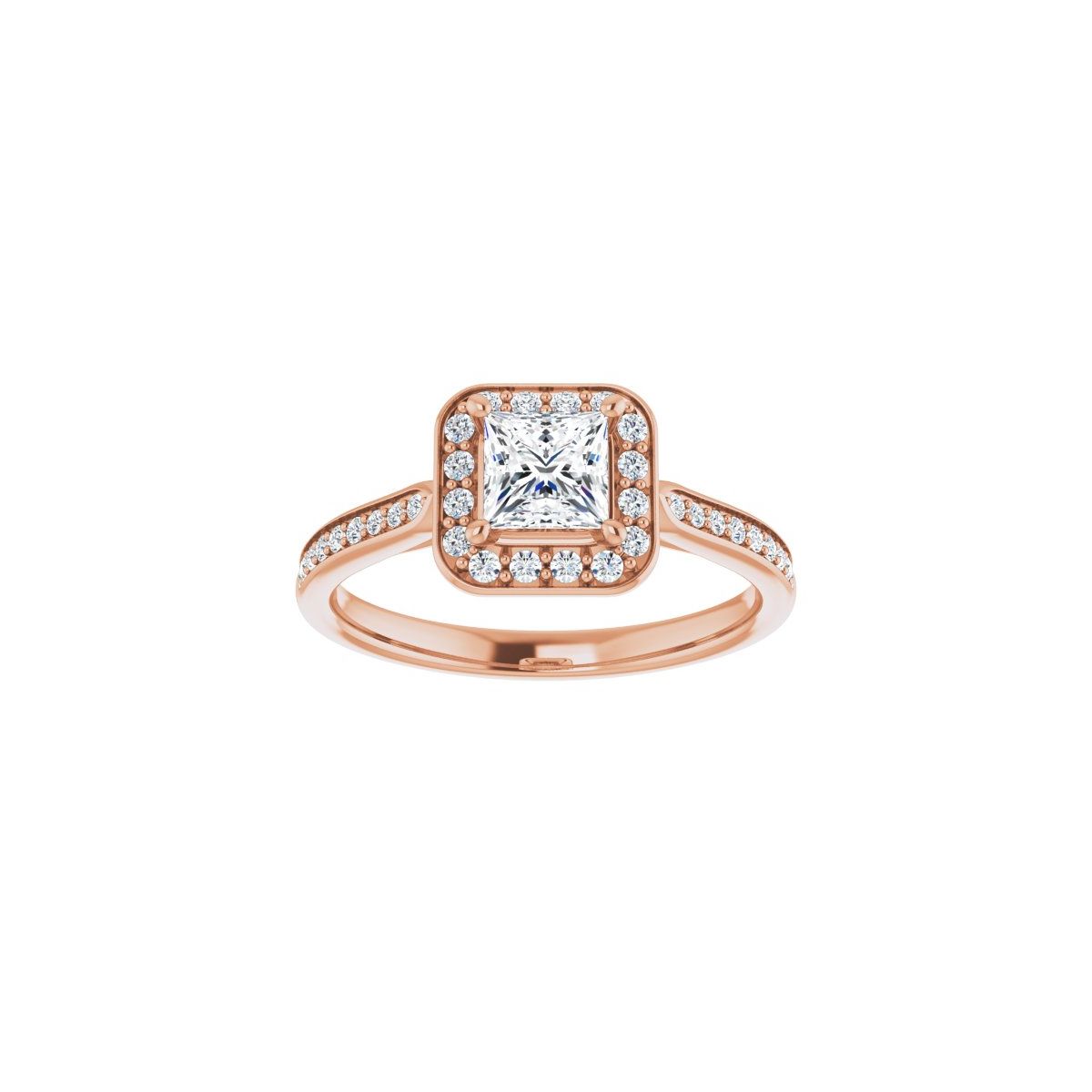 Square Halo-Style Engagement Ring Semi-Mount - gallery - Series 123615