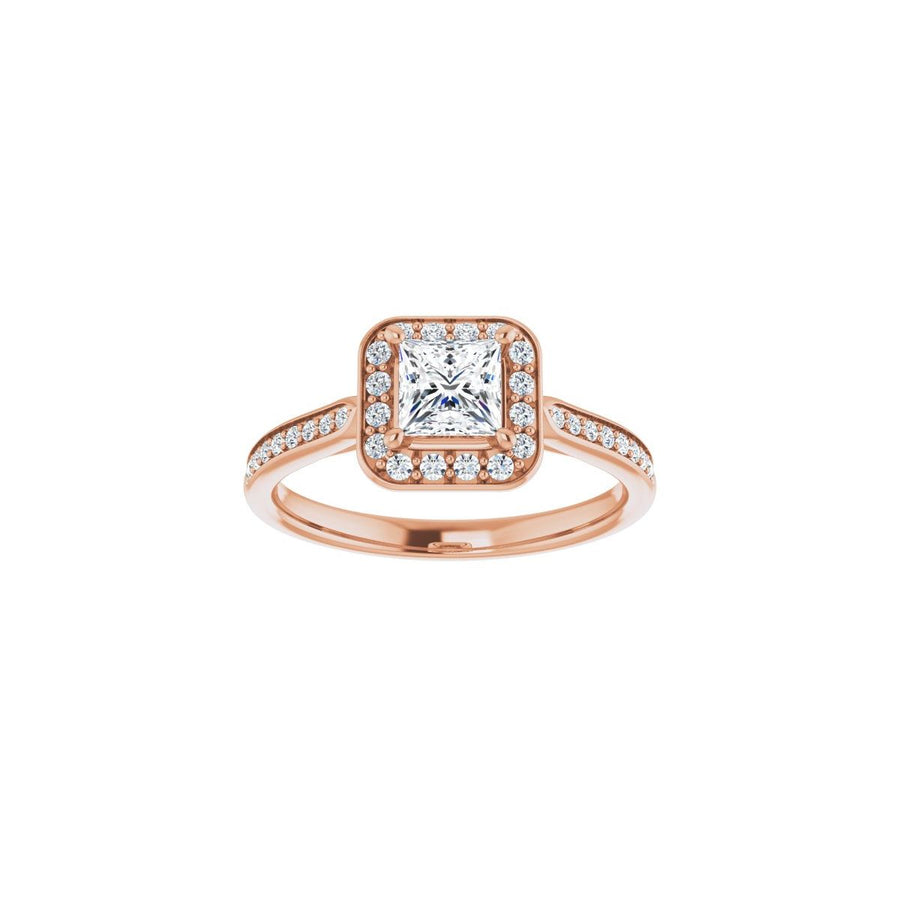 Square Halo-Style Engagement Ring Semi-Mount - gallery - Series 123615