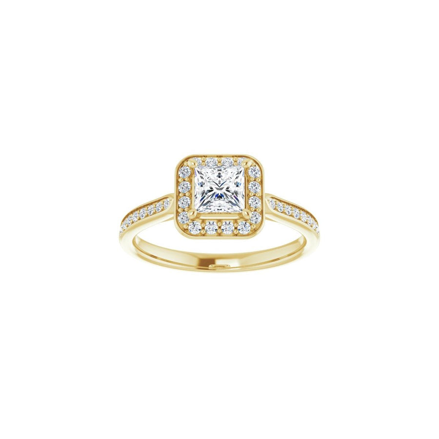 Square Halo-Style Engagement Ring Semi-Mount - gallery - Series 123615