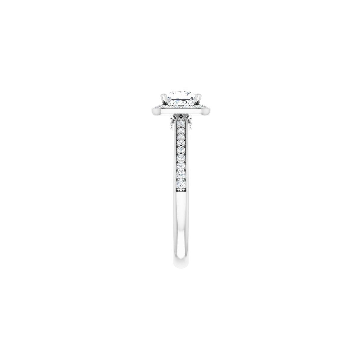 Square Halo-Style Engagement Ring Semi-Mount - gallery - Series 123615