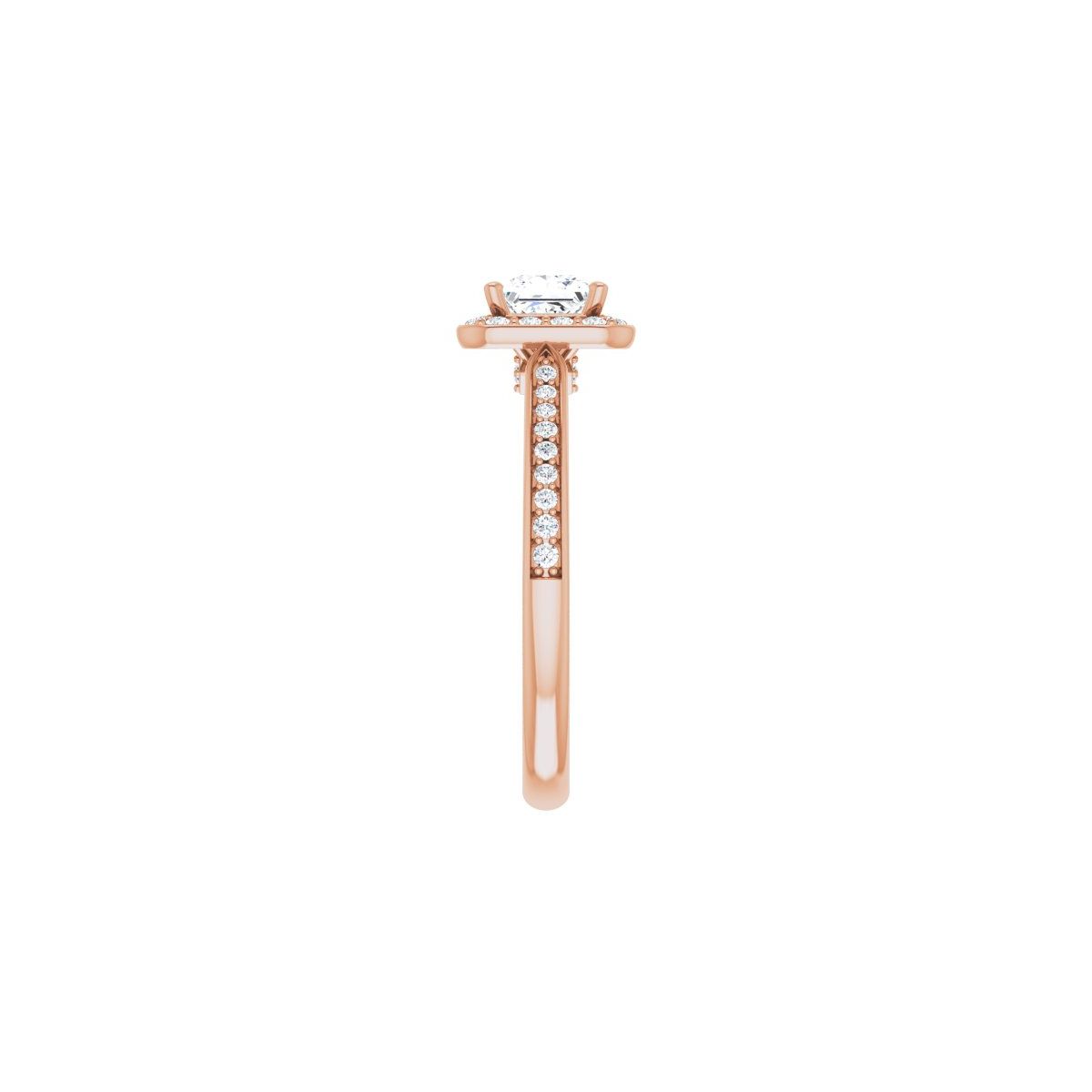 Square Halo-Style Engagement Ring Semi-Mount - gallery - Series 123615