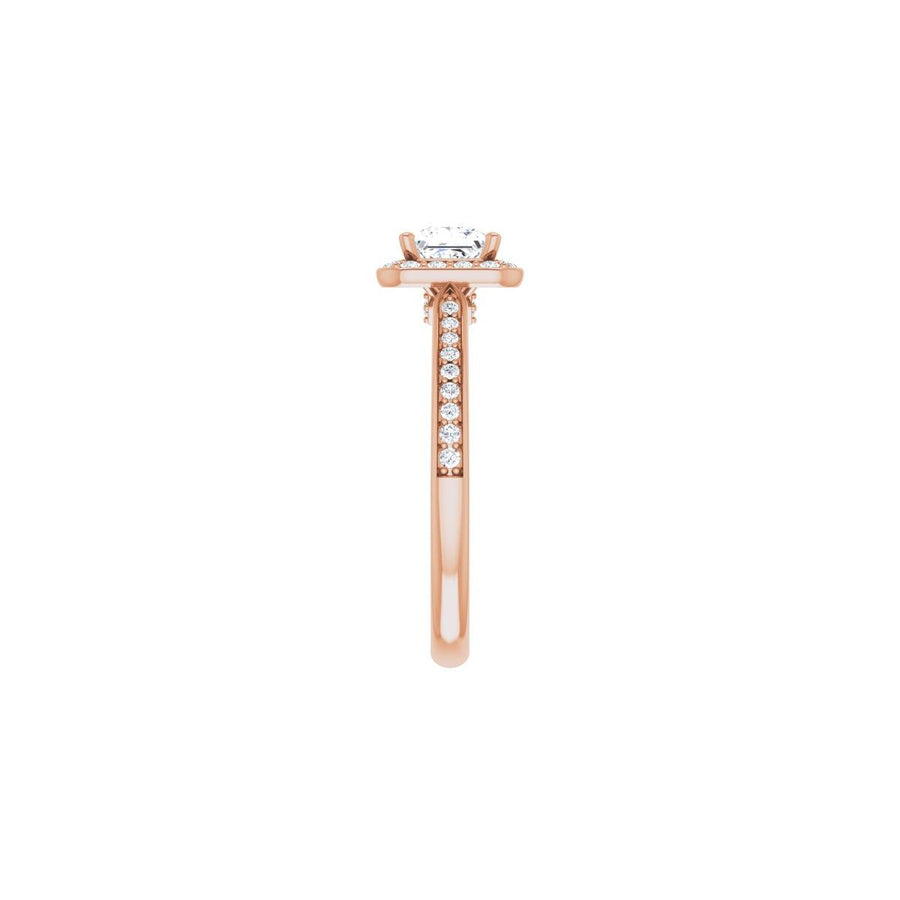 Square Halo-Style Engagement Ring Semi-Mount - gallery - Series 123615