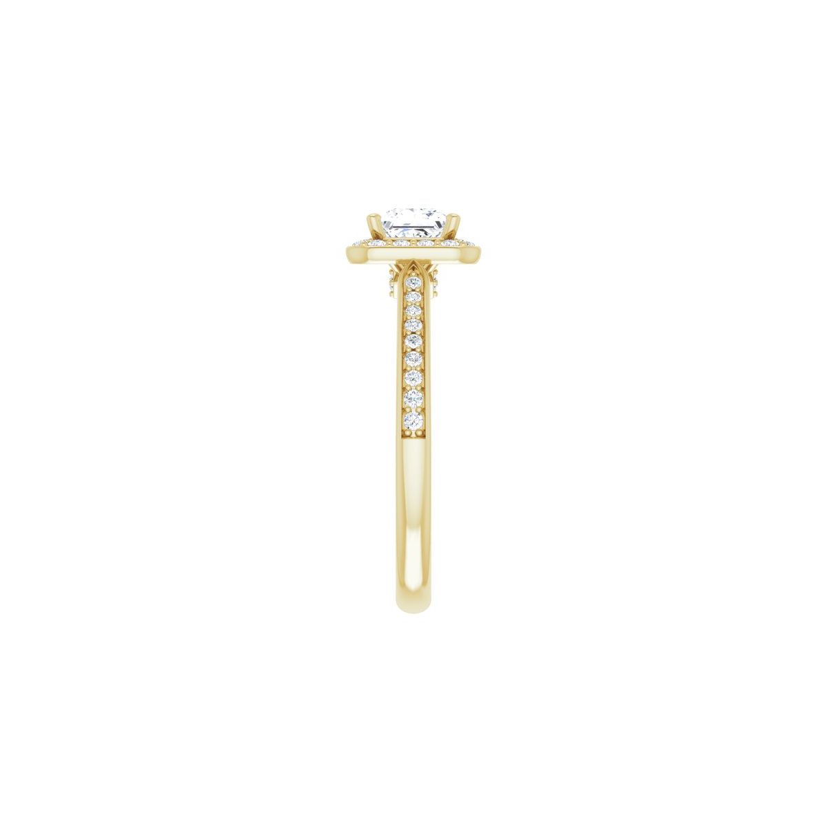 Square Halo-Style Engagement Ring Semi-Mount - gallery - Series 123615