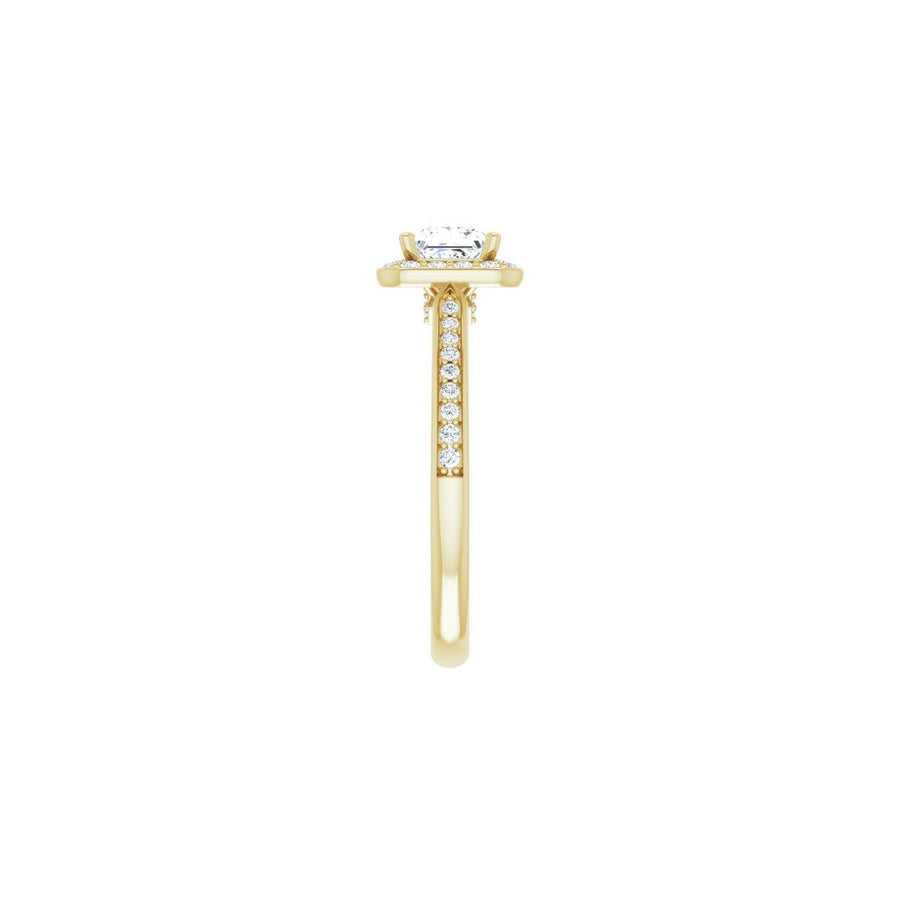 Square Halo-Style Engagement Ring Semi-Mount - gallery - Series 123615