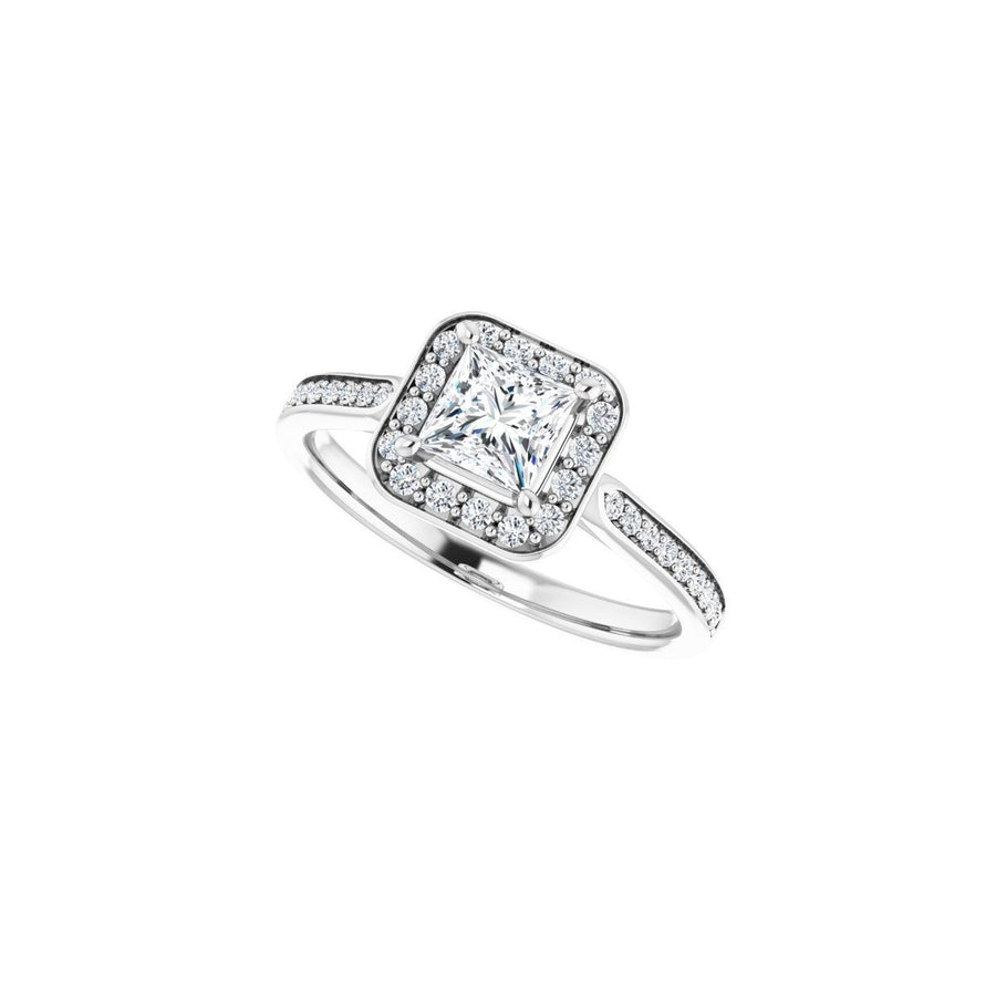 Square Halo-Style Engagement Ring Semi-Mount - gallery - Series 123615