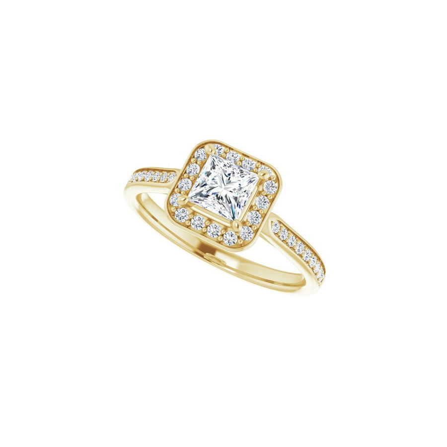 Square Halo-Style Engagement Ring Semi-Mount - gallery - Series 123615