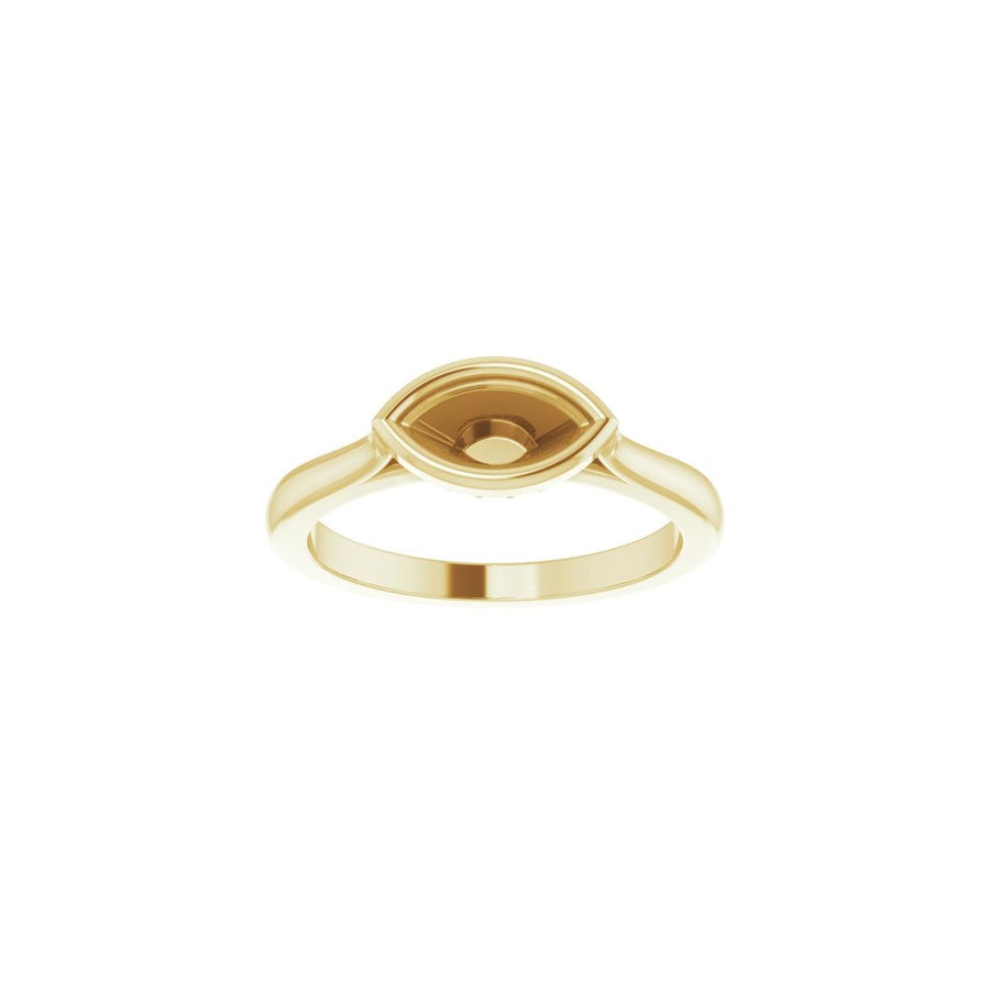 Marquise Bezel-Set Hidden Halo-Style Engagement Ring Semi-Mount - gallery - Series 123979
