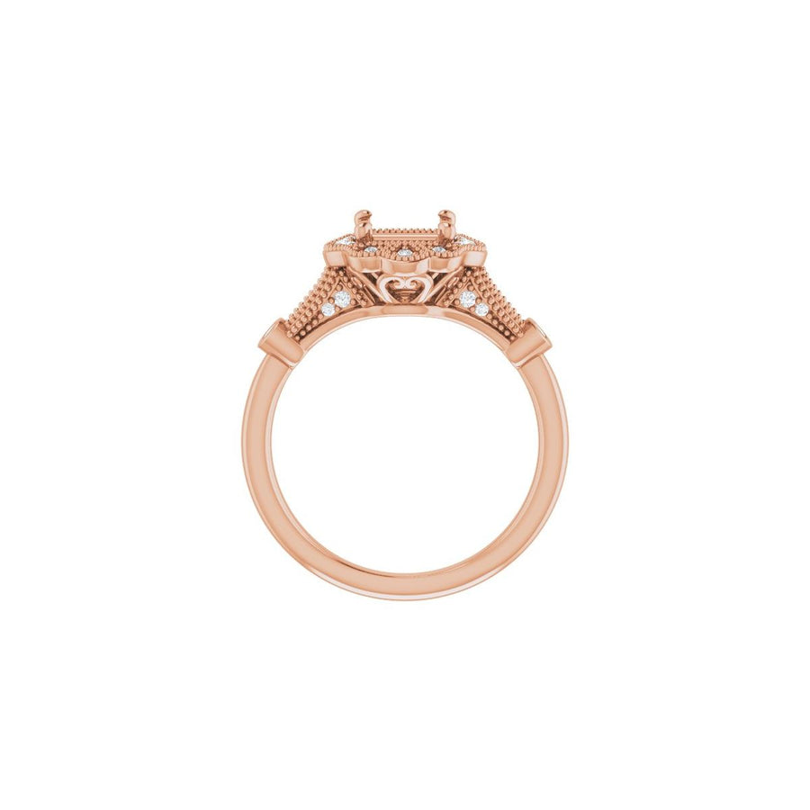Square Halo-Style Engagement Ring Semi-Mount - gallery - Series 123884