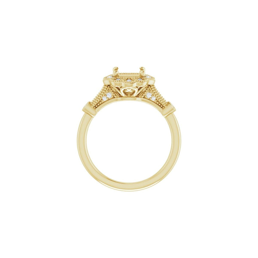 Square Halo-Style Engagement Ring Semi-Mount - gallery - Series 123884