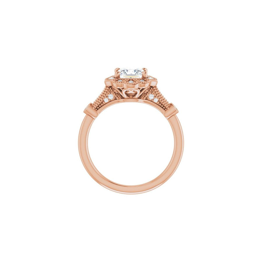 Square Halo-Style Engagement Ring Semi-Mount - gallery - Series 123884
