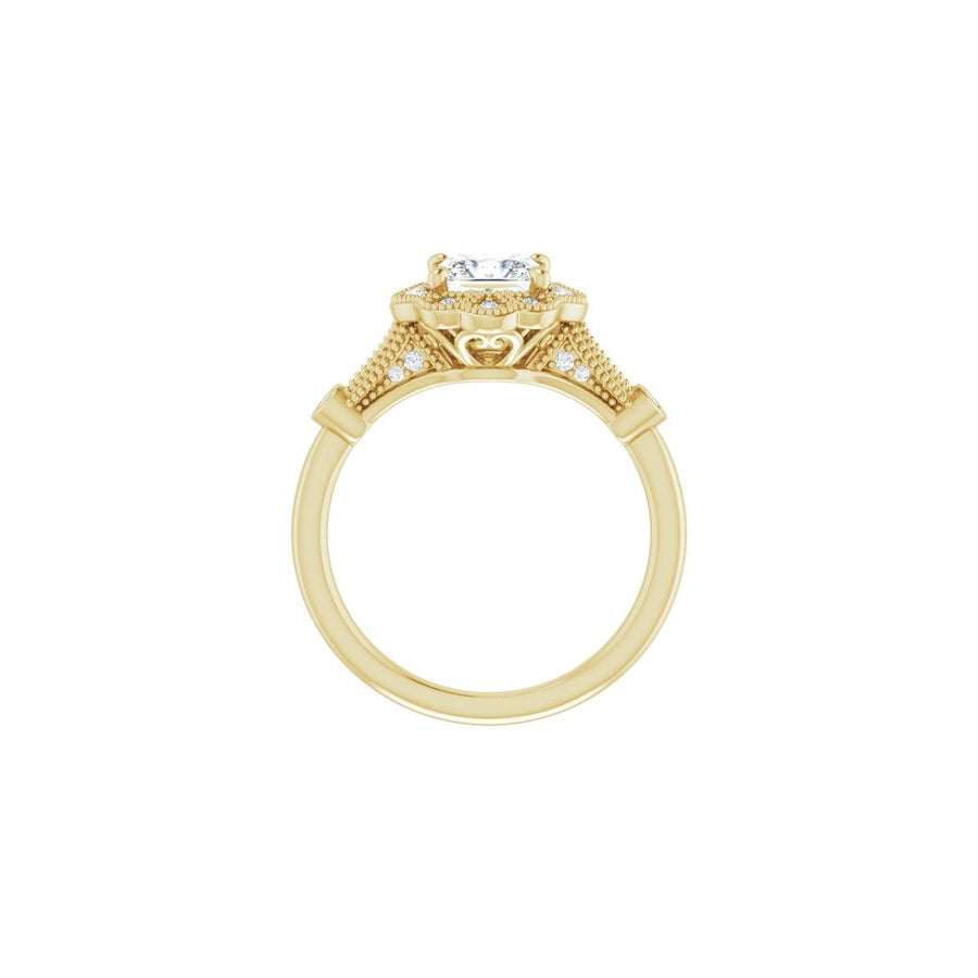 Square Halo-Style Engagement Ring Semi-Mount - gallery - Series 123884