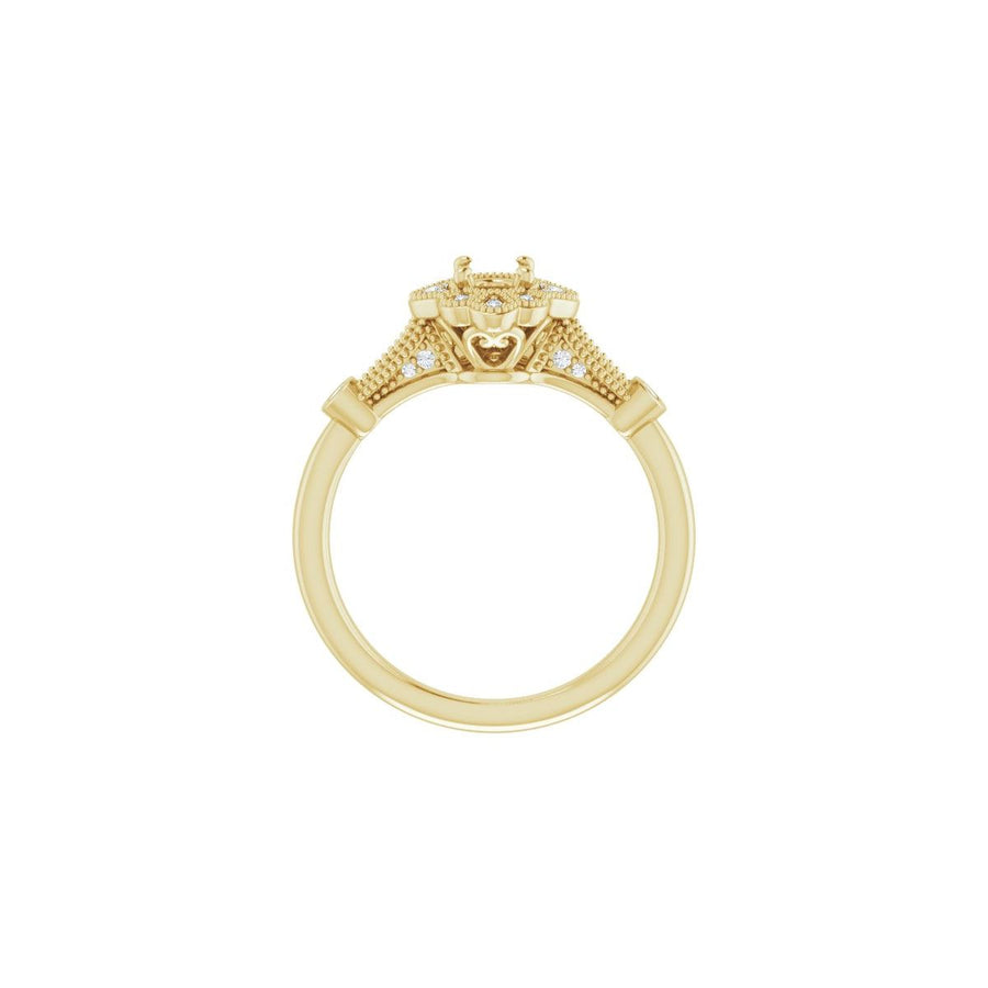 Oval Halo-Style Engagement Ring Semi-Mount - gallery - Series 123884