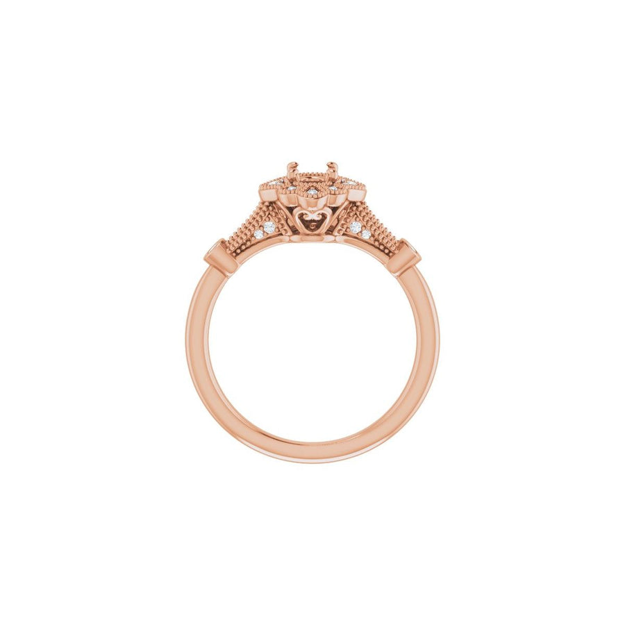 Oval Halo-Style Engagement Ring Semi-Mount - gallery - Series 123884
