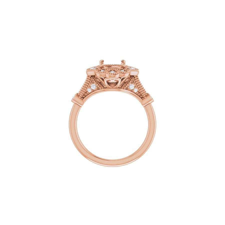 Round Halo-Style Engagement Ring Semi-Mount - gallery - Series 123884
