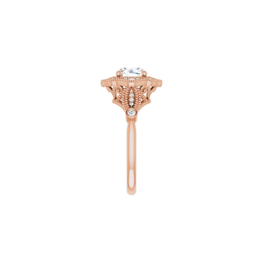 Round Halo-Style Engagement Ring Semi-Mount - gallery - Series 123884
