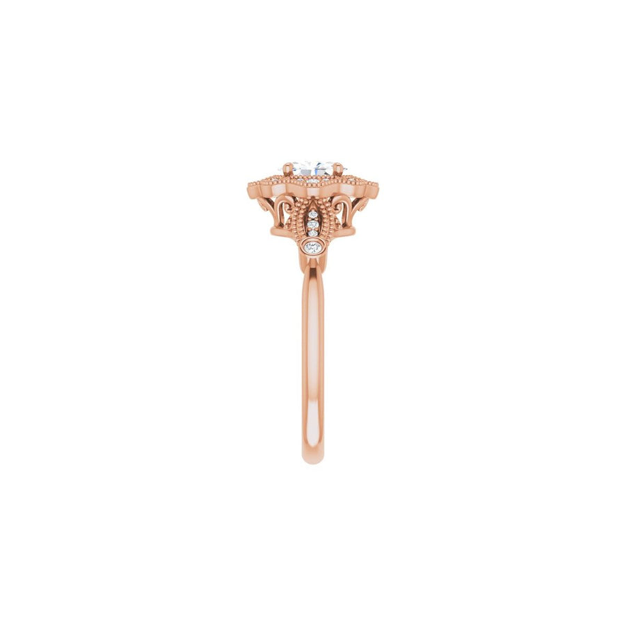 Oval Halo-Style Engagement Ring Semi-Mount - gallery - Series 123884