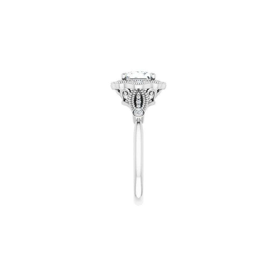 Square Halo-Style Engagement Ring Semi-Mount - gallery - Series 123884
