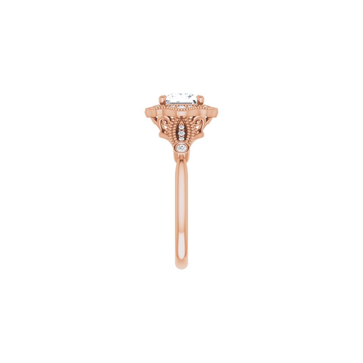 Square Halo-Style Engagement Ring Semi-Mount - gallery - Series 123884