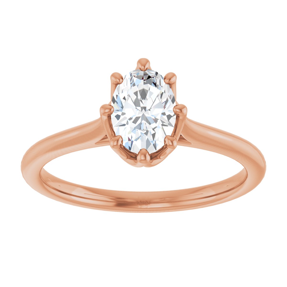 Oval Solitaire Engagement Ring or Band Mounting - gallery - Series 124084