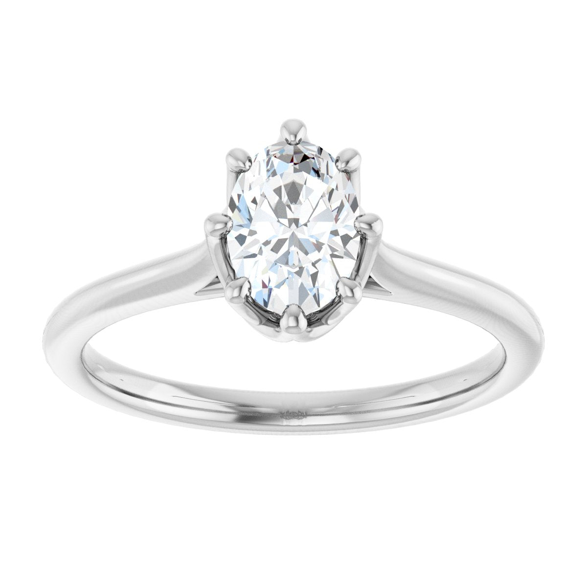 Oval Solitaire Engagement Ring or Band Mounting - gallery - Series 124084