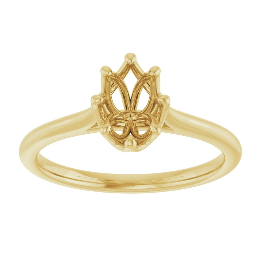 Oval Solitaire Engagement Ring or Band Mounting - gallery - Series 124084