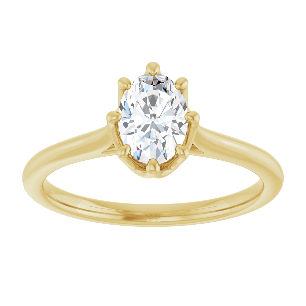 Oval Solitaire Engagement Ring or Band Mounting - gallery - Series 124084