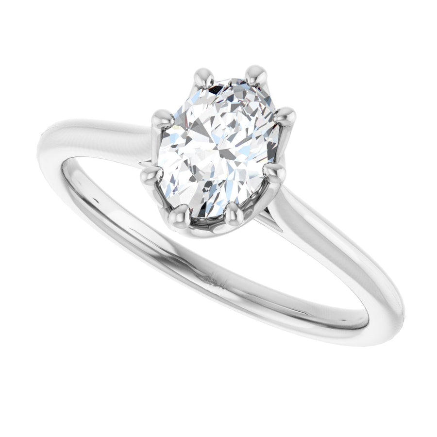 Oval Solitaire Engagement Ring or Band Mounting - gallery - Series 124084
