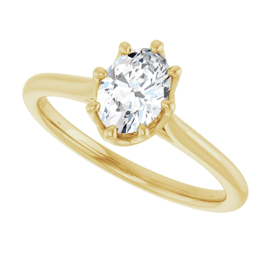 Oval Solitaire Engagement Ring or Band Mounting - gallery - Series 124084