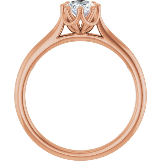 Oval Solitaire Engagement Ring or Band Mounting - gallery - Series 124084